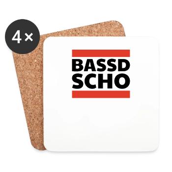 Bassd scho Bayern Brass Festival lustiges Geschenk - Untersetzer (4er-Set) - Weiß - Vorne