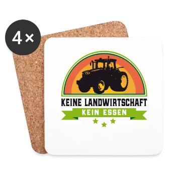 Farmer farmer farming - Coasters (set of 4) - white - Front