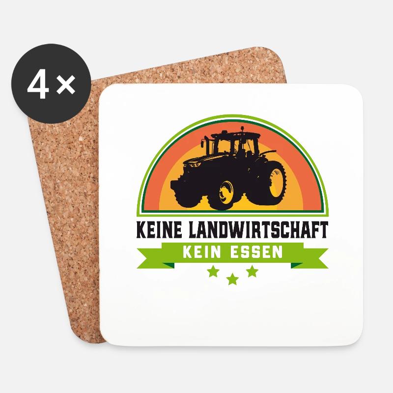 Landwirt Bauer Landwirtschaft - Untersetzer (4er-Set) - Weiß