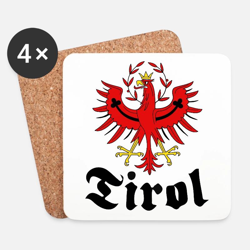Tirol - Untersetzer (4er-Set) - Weiß