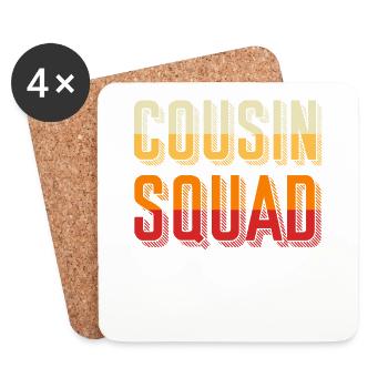 Cousin squad cousins relatives family - Coasters (set of 4) - white - Front