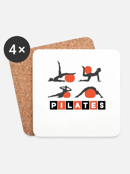 Pilates - Coasters (set of 4) - white