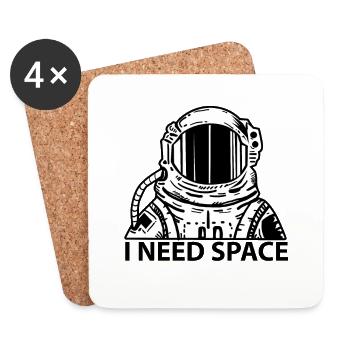 Astronaut - sci-fi space exploration - Coasters (set of 4) - white - Front
