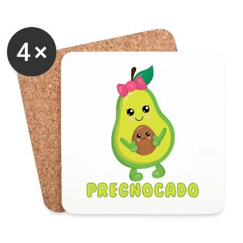 Funny pregnancy for avocado lovers pregnant - Coasters (set of 4) - white - Front