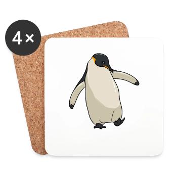 Penguin, penguins, Antarctica, conservation - Coasters (set of 4) - white - Front