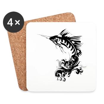 Voilier - Dessous de verre (lot de 4) - blanc - Devant
