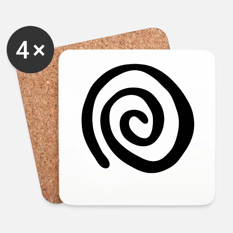 Muster und Illusion Hypnose Spirale - Untersetzer (4er-Set) - Weiß