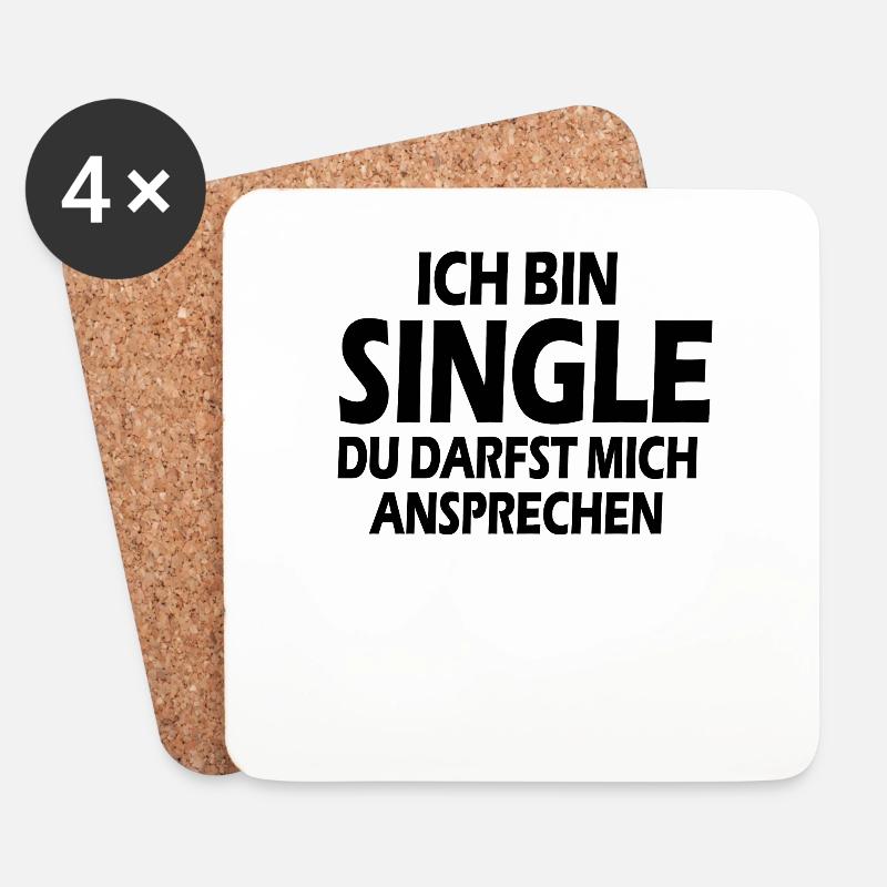 Single - Untersetzer (4er-Set) - Weiß