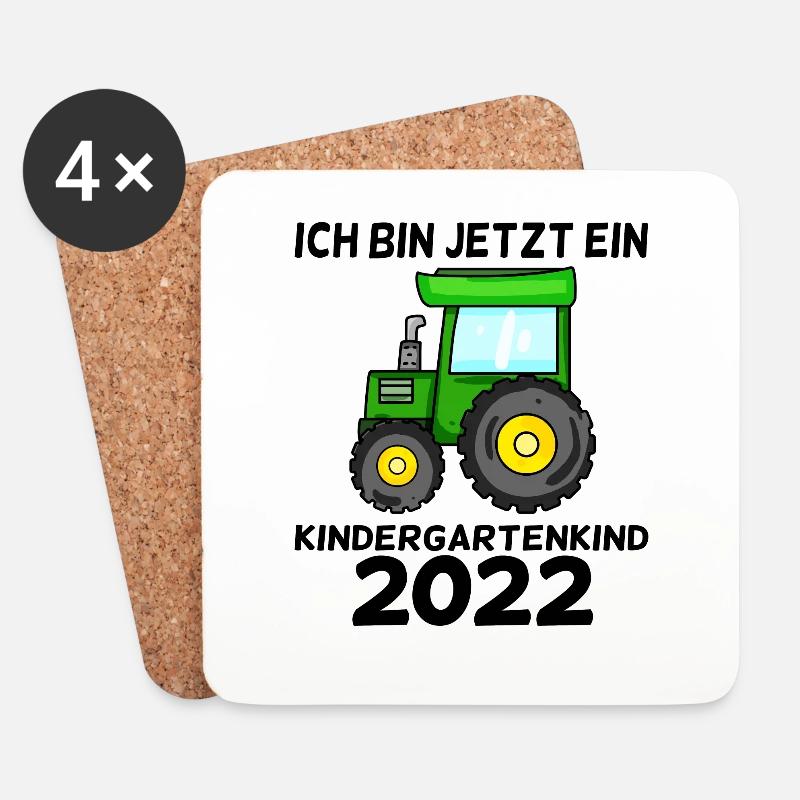 Kindergarten Kindergartenkind 2022 - Untersetzer (4er-Set) - Weiß