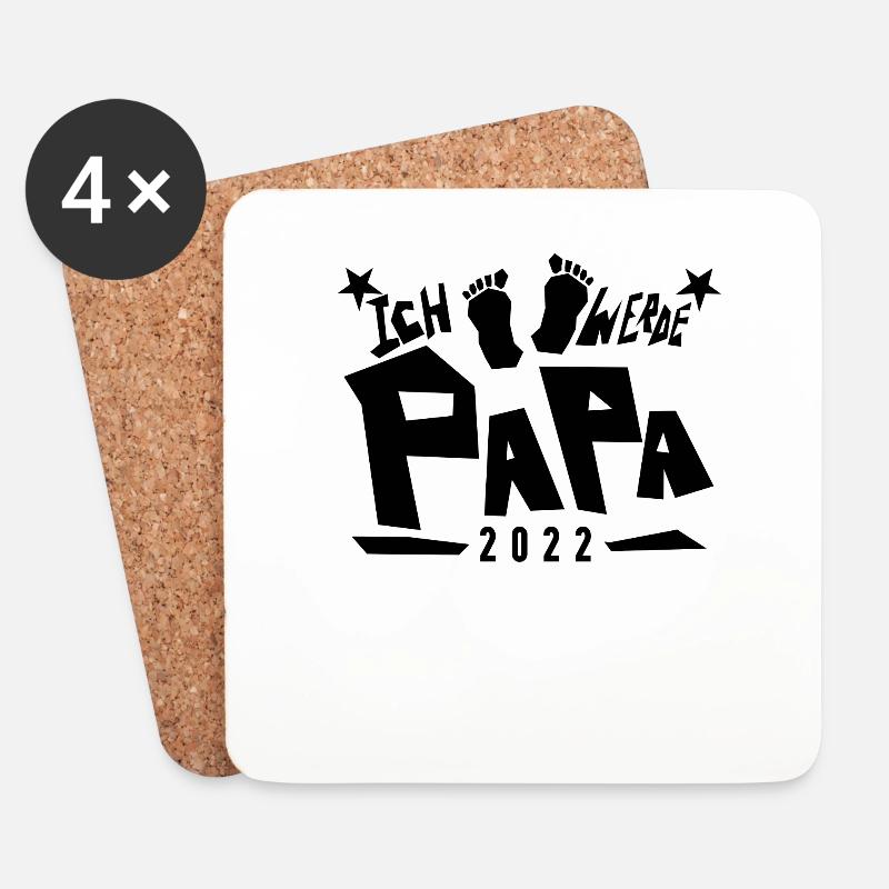Papa Loading 2022 - Untersetzer (4er-Set) - Weiß