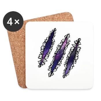 Scratch Galaxy Spatial - Dessous de verre (lot de 4) - blanc - Devant