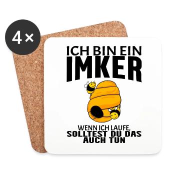 Bienen Imker Biene - Untersetzer (4er-Set) - Weiß - Vorne