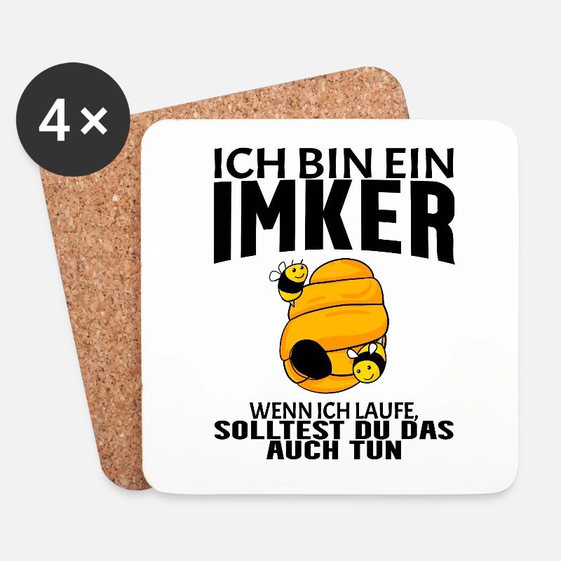 Bienen Imker Biene - Untersetzer (4er-Set) - Weiß