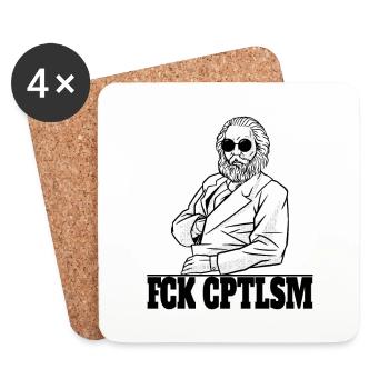 Karl Marx FCK CPTLSM - Untersetzer (4er-Set) - Weiß - Vorne