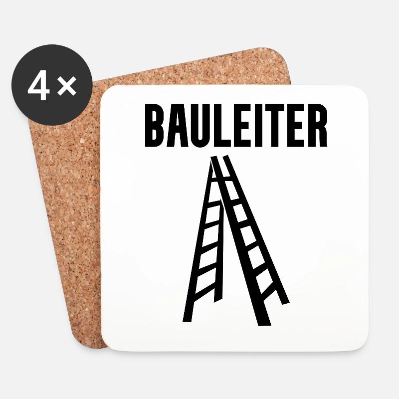 Bauleiter - Untersetzer (4er-Set) - Weiß
