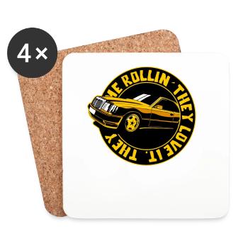 You see me rolling, in my car - Coasters (set of 4) - white - Front