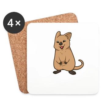 Kawaii Quokka - Untersetzer (4er-Set) - Weiß - Vorne