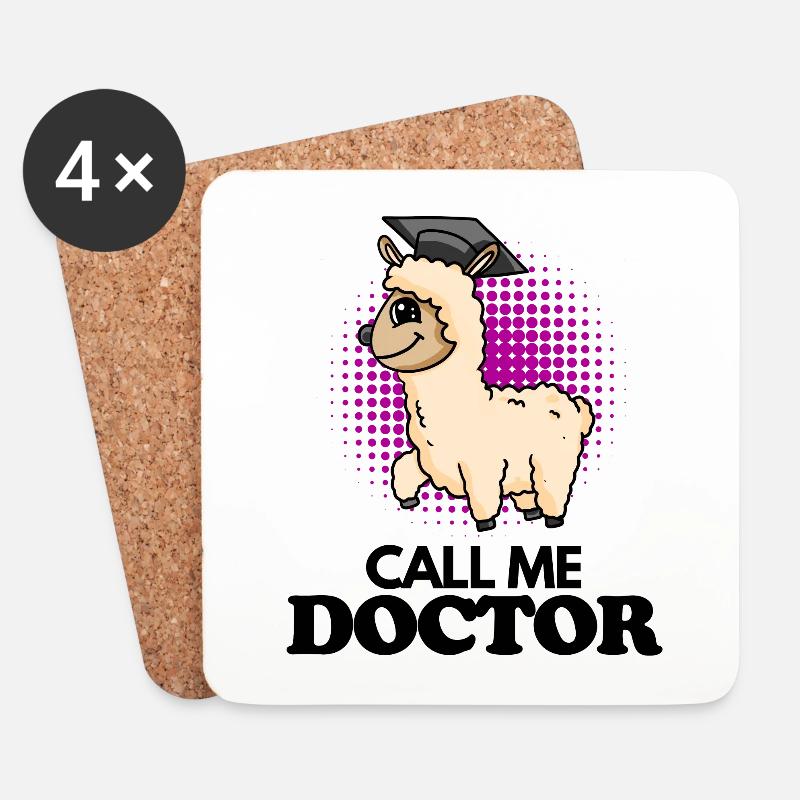 Doktorarbeit Promotion Doktortitel Doktor - Untersetzer (4er-Set) - Weiß