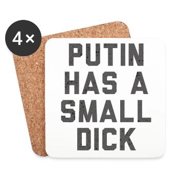 Poutine a une petite bite - Dessous de verre (lot de 4) - blanc - Devant