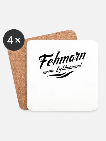 Meine Lieblingsinsel Fehmarn - Untersetzer (4er-Set) - Weiß
