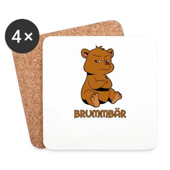 Brummbär - Untersetzer (4er-Set) - Weiß - Vorne
