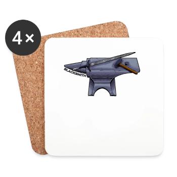 Medieval Armourer - Blacksmith - Coasters (set of 4) - white - Front