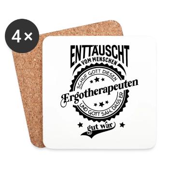 Lustiger Spruch für Beruf Ergotherapeut - Untersetzer (4er-Set) - Weiß - Vorne
