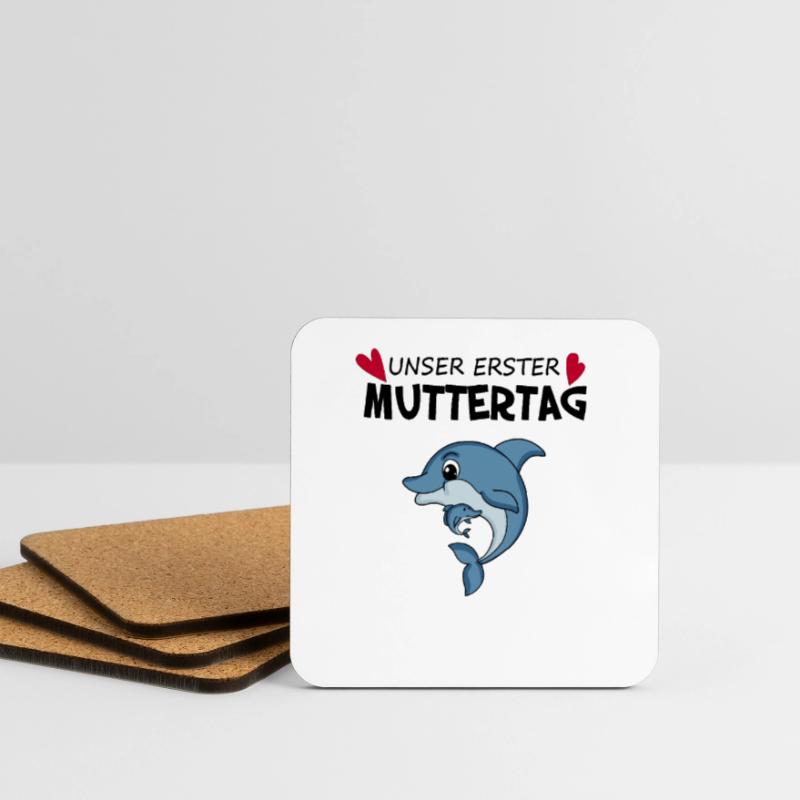 Muttertag Geschenk - Unser erster Muttertag Untersetzer (4er-Set)