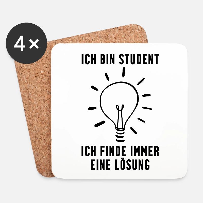 Student - Untersetzer (4er-Set) - Weiß