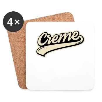 Creme steigt immer nach oben - Untersetzer (4er-Set) - Weiß - Vorne