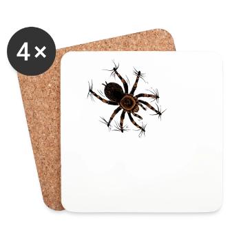Amateurs d’araignées - tarentule grimpante - Dessous de verre (lot de 4) - blanc - Devant