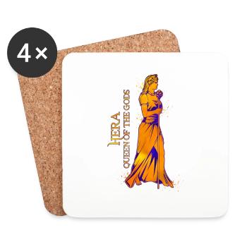 Reine des Dieux - Héra - Dessous de verre (lot de 4) - blanc - Devant