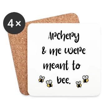 Archery & me were meant to bee - Coasters (set of 4) - white - Front