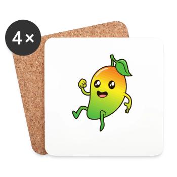 Kawaii Comic Mango - Coasters (set of 4) - white - Front