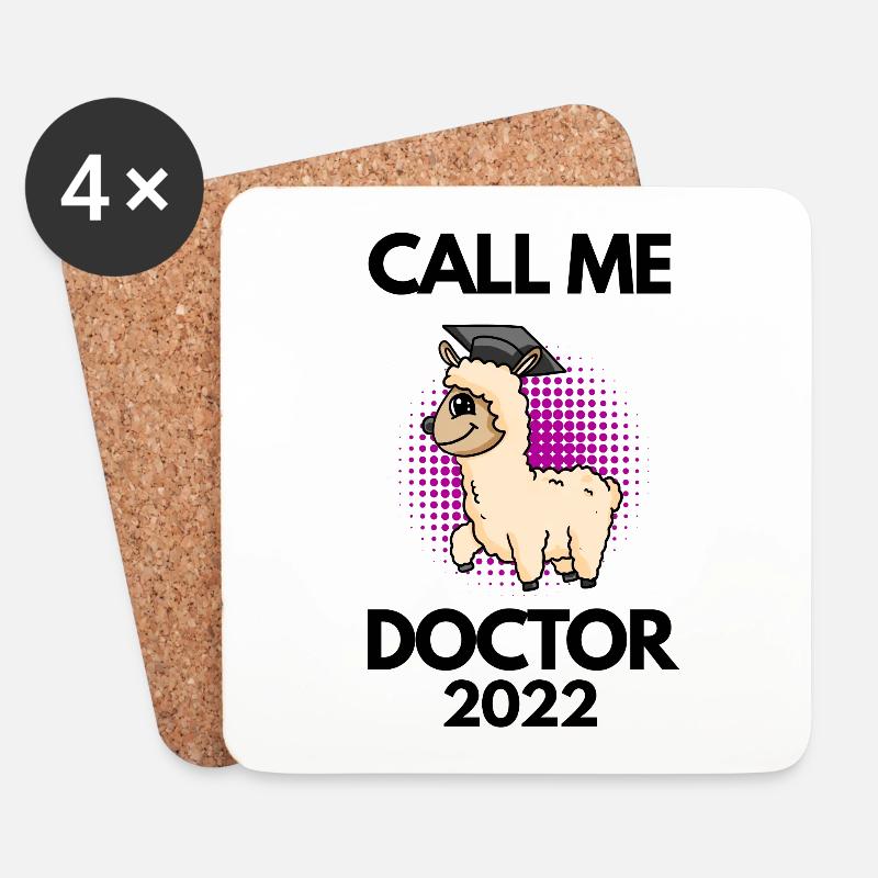 Doktorarbeit Promotion Doktortitel 2022 Doktor - Untersetzer (4er-Set) - Weiß
