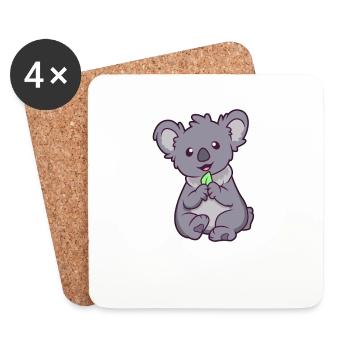 Kawaii Koala - Coasters (set of 4) - white - Front
