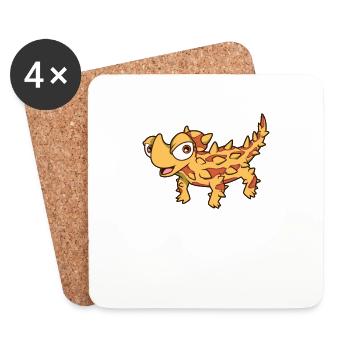 Kawaii Dornteufel - Dessous de verre (lot de 4) - blanc - Devant