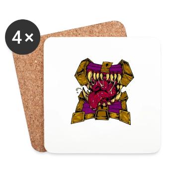 Drawing of a Mimic - Coasters (set of 4) - white - Front