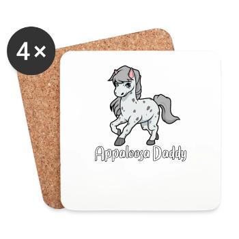 Pferdeliebhaber - Appaloosa Daddy - Untersetzer (4er-Set) - Weiß - Vorne