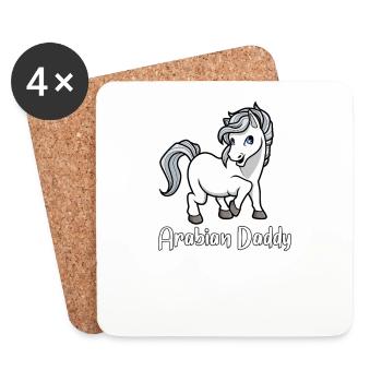 Horse Lovers - Arabian Daddy - Coasters (set of 4) - white - Front
