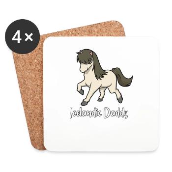 Horse lovers - Icelandic Daddy - Coasters (set of 4) - white - Front