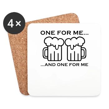 Beer Beer Mug Gift - Coasters (set of 4) - white - Front