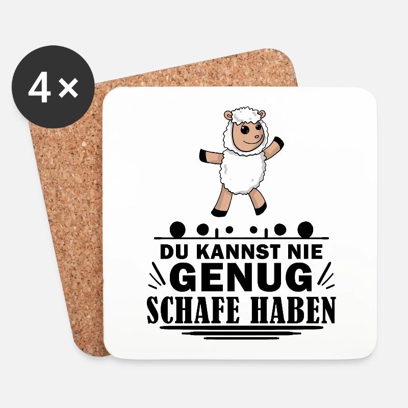 Schafe Schaf Schafzüchter Geschenk - Untersetzer (4er-Set) - Weiß