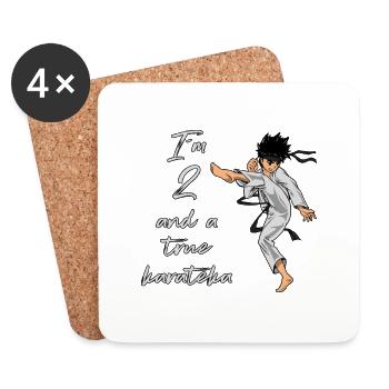 I'm 2 - Boy Karate - Coasters (set of 4) - white - Front