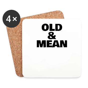 OLD AND MEAN - Coasters (set of 4) - white - Front