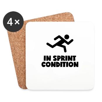In Sprint Condition - Untersetzer (4er-Set) - Weiß - Vorne