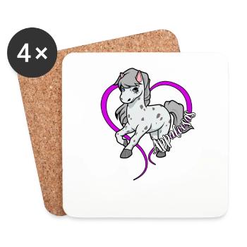Amateurs de chevaux - Appaloosa - Dessous de verre (lot de 4) - blanc - Devant