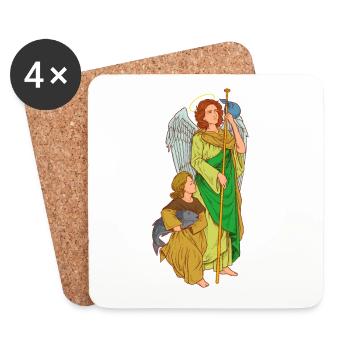 Erzengel Raphael - Untersetzer (4er-Set) - Weiß - Vorne