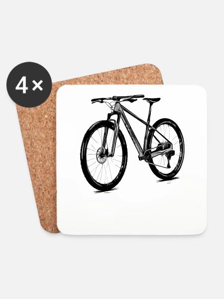 Fahrrad Rennräder Radfahren 29er Mountainbike - Untersetzer (4er-Set) - Weiß