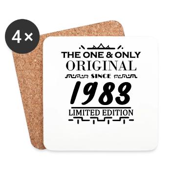 1983 - Year of construction 1983 - Born 1983 - Coasters (set of 4) - white - Front